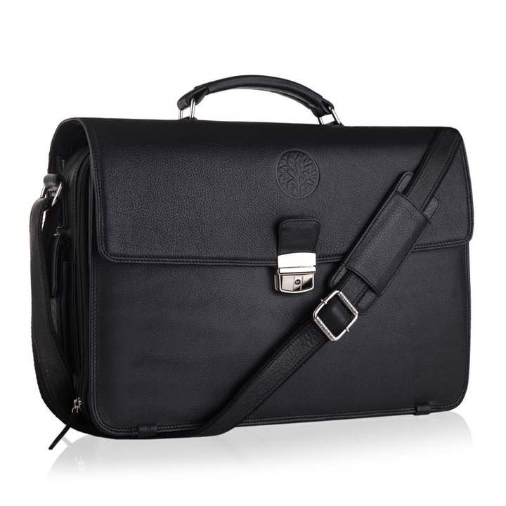 Geanta de piele, Betlewski, Negru