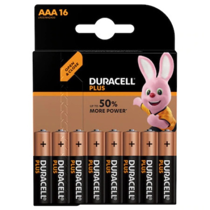 Комплект от 16 бр., батерии Duracell, алкални, LR6, AA, 1.5V