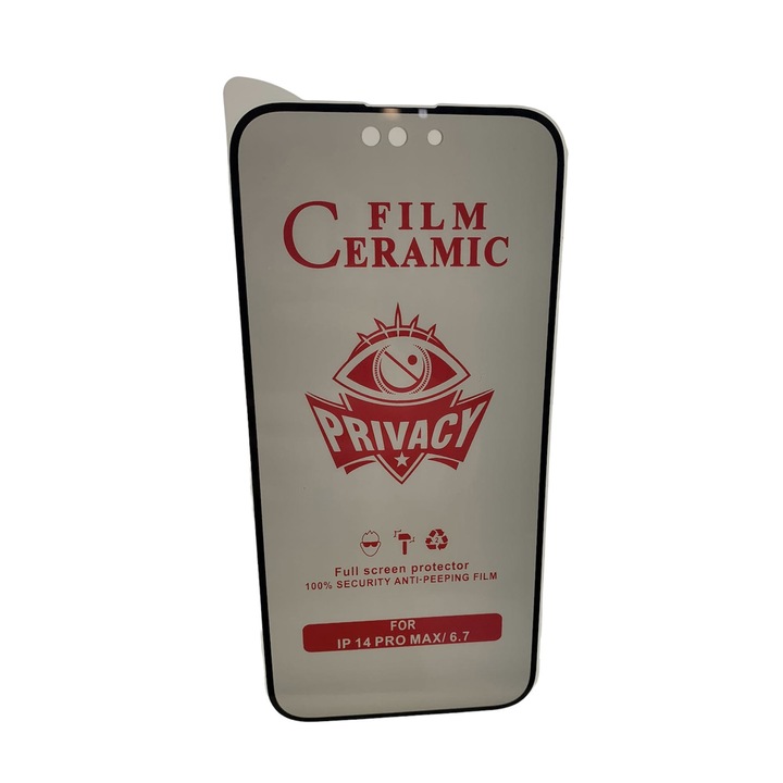 Folie Ceramica Privacy Compatibila iPhone 14 Pro Max
