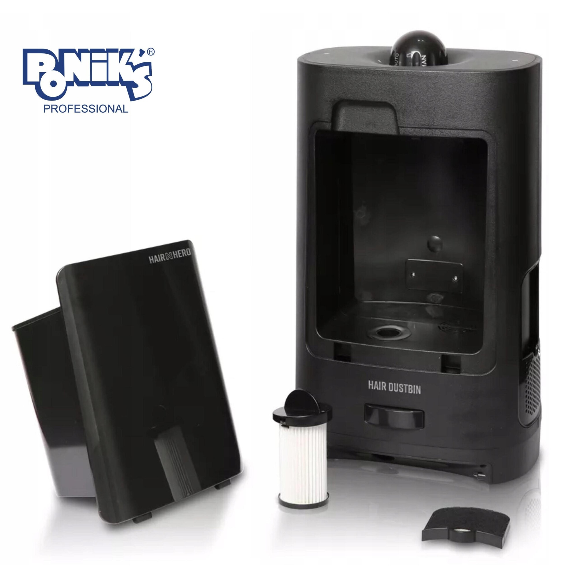 Aspirator automat pentru coafor pentru par/coafura, Ponik's, 1400 W, Negru