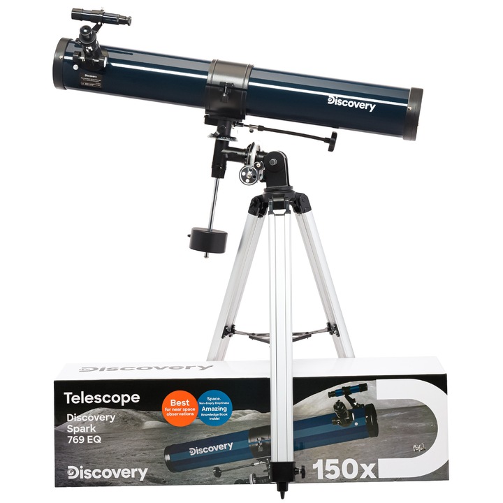 (HU) Levenhuk Discovery Spark 769 EQ teleszkóp könyvvel