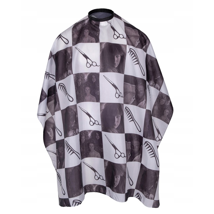 Pelerina de coafura, Ponik's professional, Jp065, Poliester, Lungime 145 cm, Latime 125 cm, Profesionala, Culoare maro