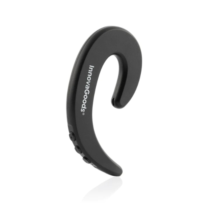 Bluetooth headset InnovaGoods-V434, Beépített mikrofon, Töltés Micro USB kábellel, Hatótáv akár 10 m, Lejátszási idő akár 4 óra, Teljesítmény 3 W, Bluetooth 4.1, Hangerőszabályzó, Akkumulátor 75 mAh, Fekete