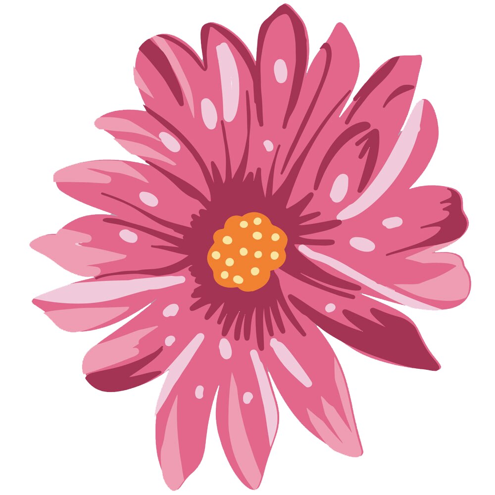 Sticker decorativ, Model Floare, Roz - eMAG.ro