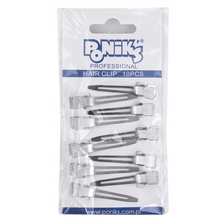 Hajcsat, Ponik, 10 db, Fém, Ezüst