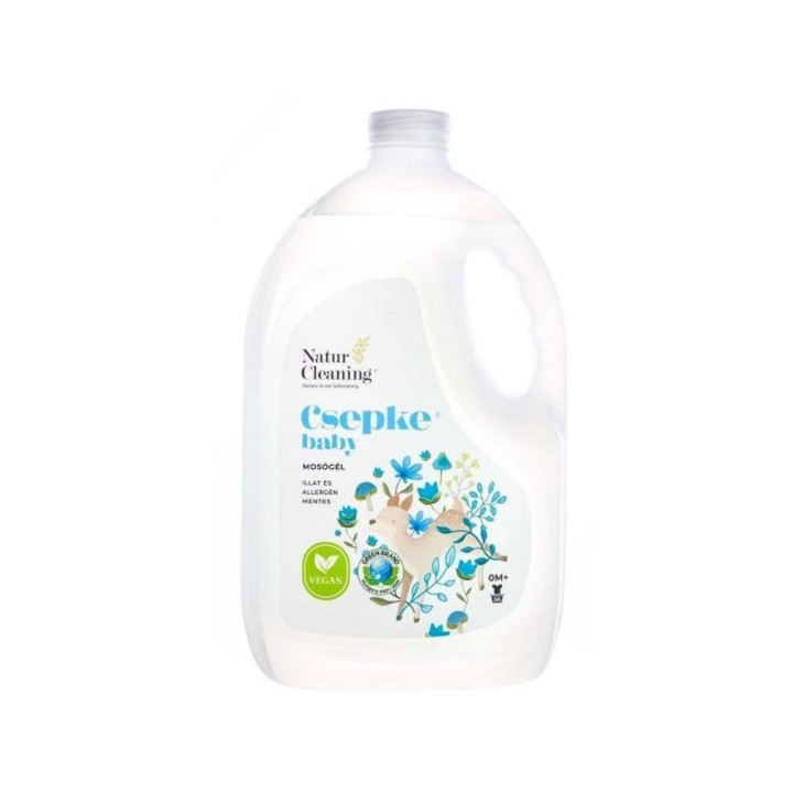 Naturcleaning Csepke Baby ILLAT ÉS ALLERGÉN MENTES mosógél, 0M+ 4 liter
