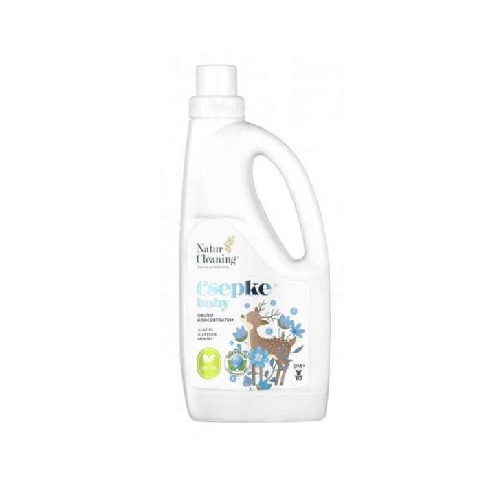 Naturcleaning Csepke Baby ILLAT ÉS ALLERGÉN MENTES öblítő koncentrátum, 0M+ 1 liter