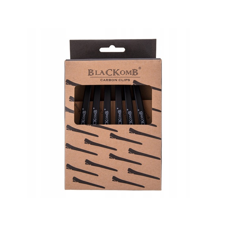 Agrafe de par, BlaCKomb, 6 Bucati, Negru