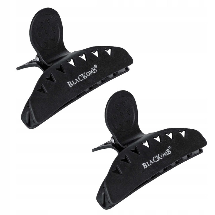 Agrafe Pentru Par, Blackomb, Prindere Puternica, Dinti In Forma De V, Ideale Pentru Par Gros Si Lung, Prindere Confortabila Antiderapanta, Material Durabil Si Elastic, 2 Bucati, Negru