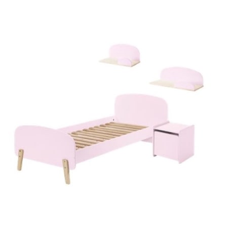 Dormitor copii Kiddy XXI, AKL FURNITURE PRIVATE, MDF/Lemn masiv, Roz