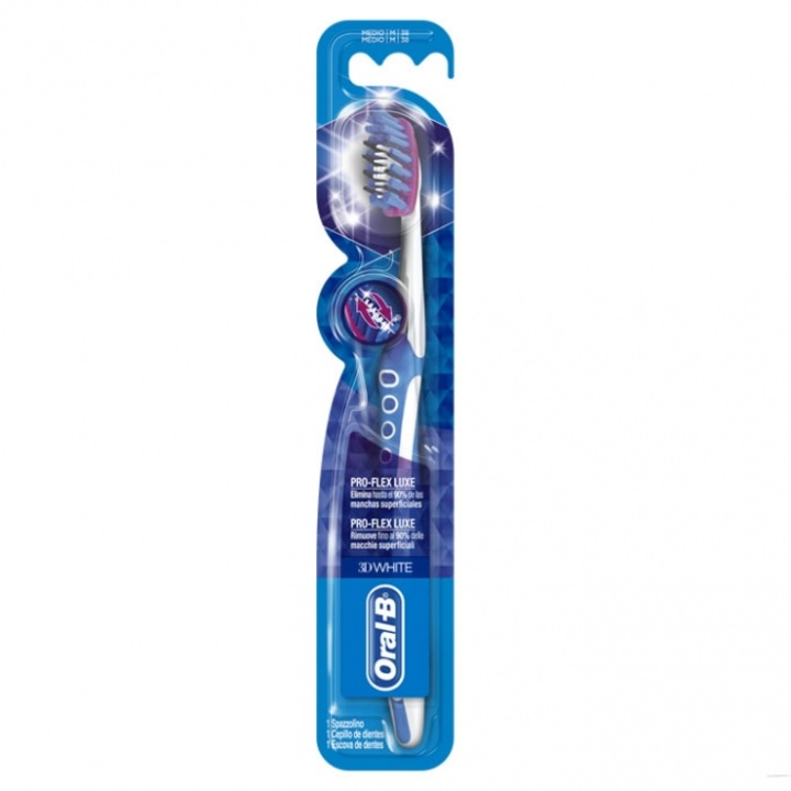 Fogkefe, Oral-B 3D White Luxe Pro-Flex Wall, kézi, közepes