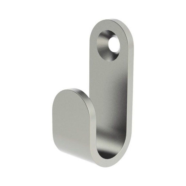 Cuier Baie Tiger Simple, 1 Agatatoare, Montaj Pe Perete, Inox, Set 2 Bucati