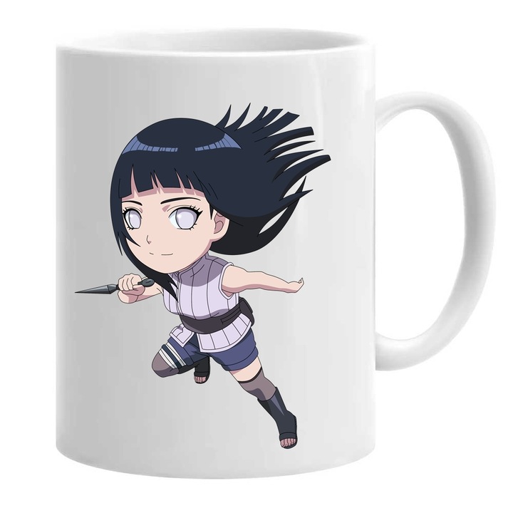 Персонализирана аниме чаша за чиби наруто хината, керамика, 330 мл