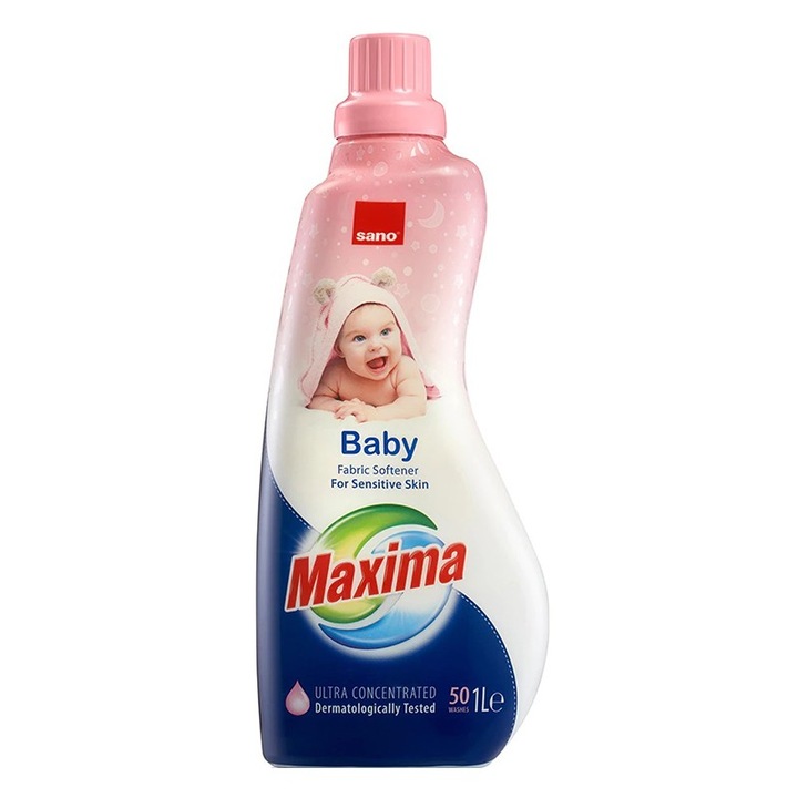 Set Balsam de Rufe Ultra Concentrat Sano Maxima Baby, pentru Piele Sensibila, 2 Bucati x 1 l