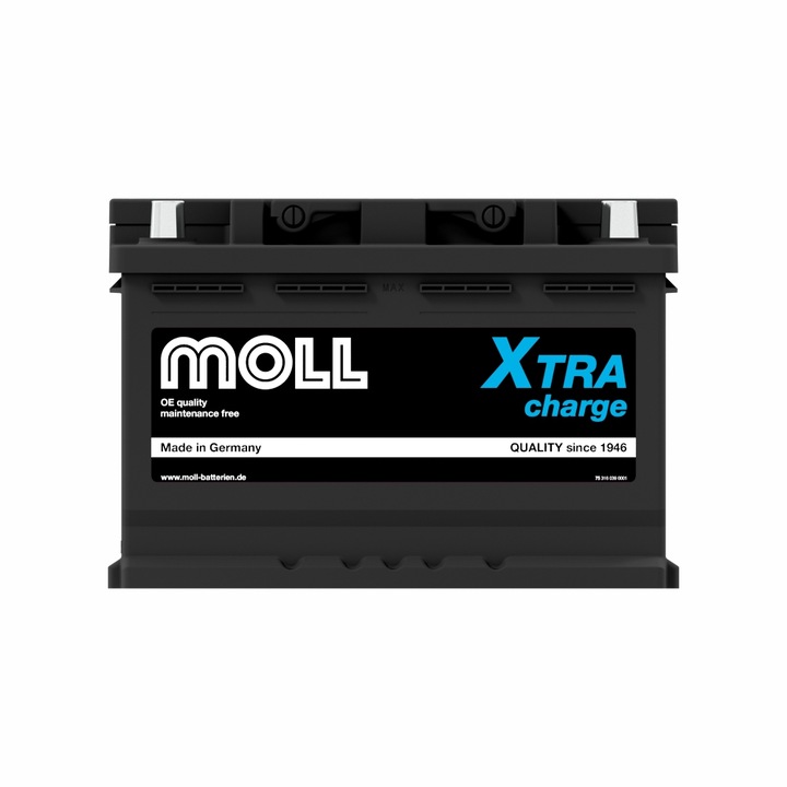 Акумулатор Moll, X-TRA Charge, 12V, 75Ah