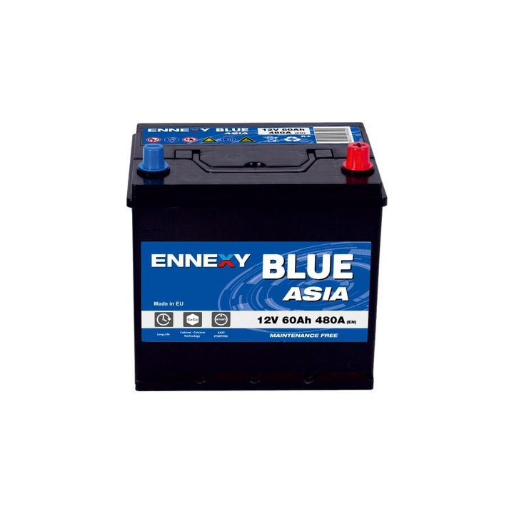 Акумулатор Ennexy, Blue Asia, JIS, 12V, 60AH, /д+/