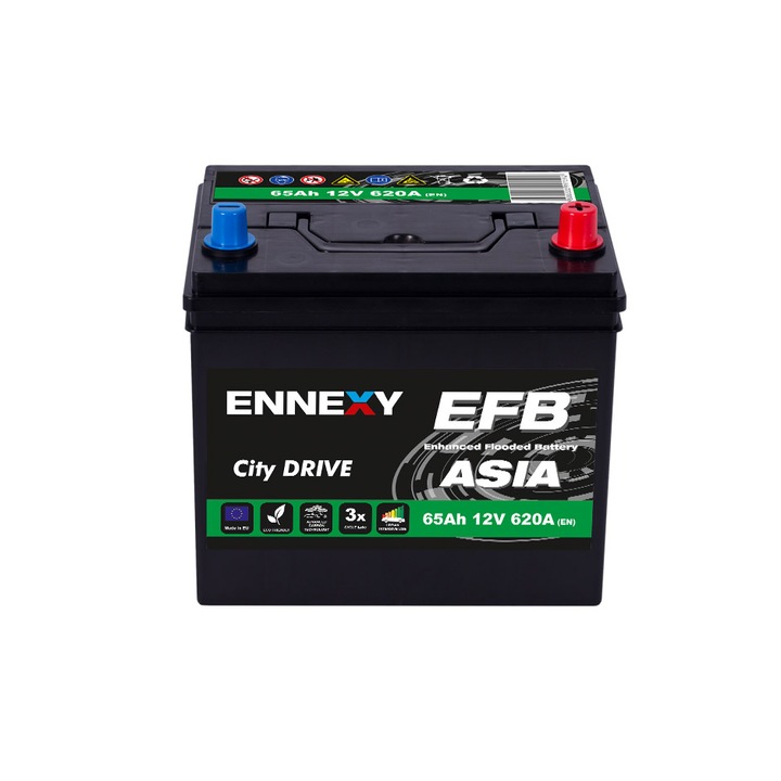 Акумулатор Ennexy, EFB, JIS, 12V, 65AH