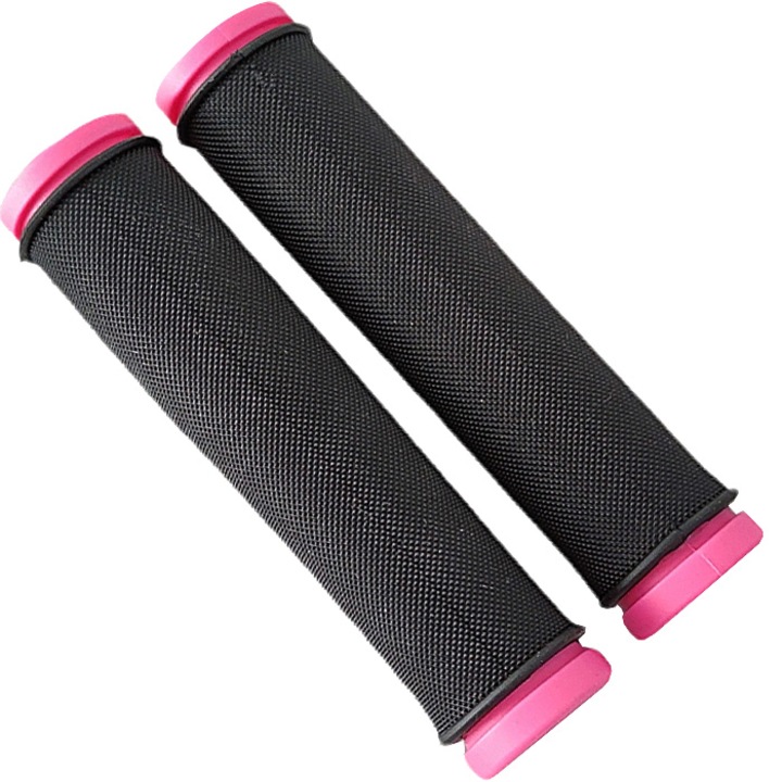Set manere de bicicleta, 130mm, Negru/roz