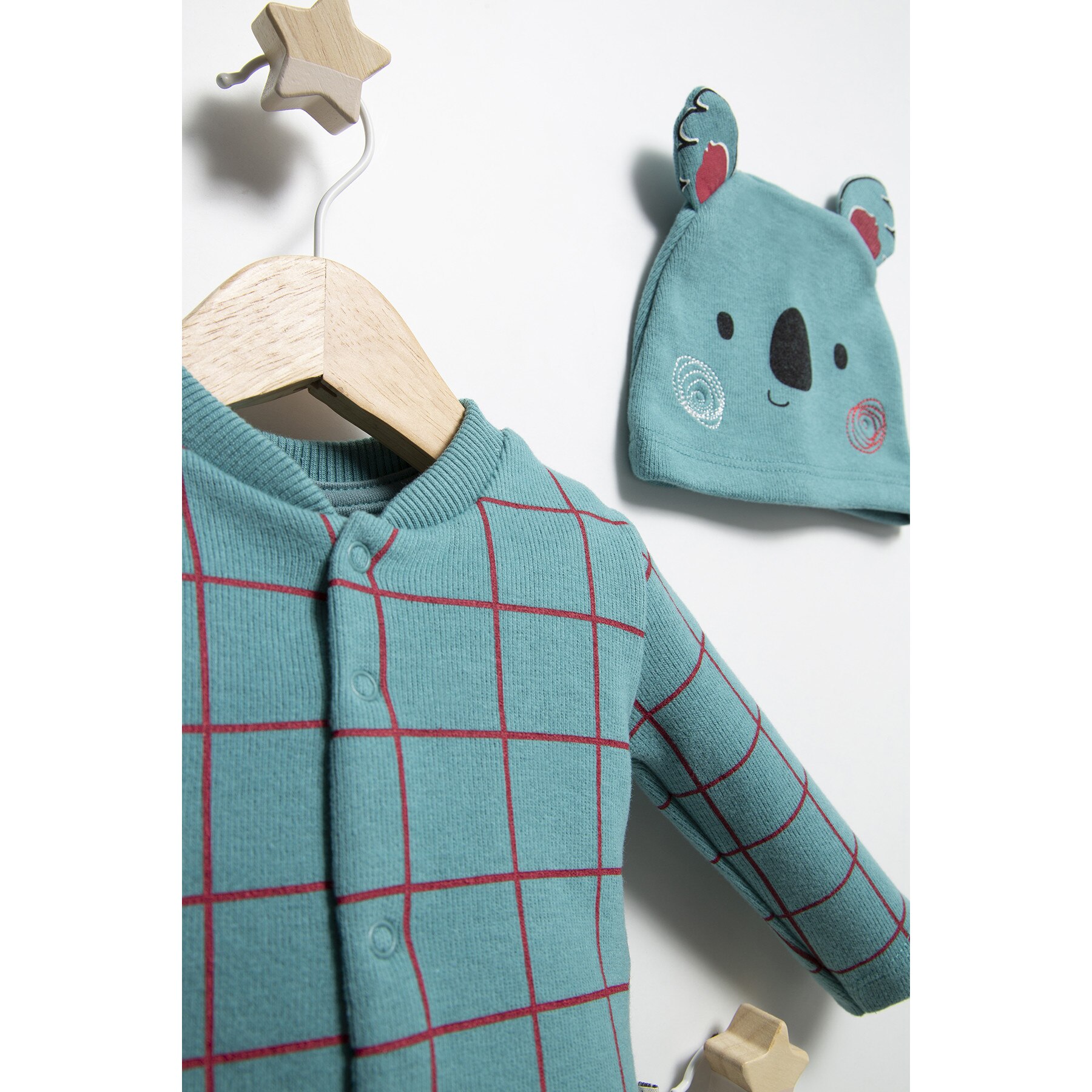 Set de 5 piese pentru nou nascut baietel Forest, Tongs baby, 13 luni