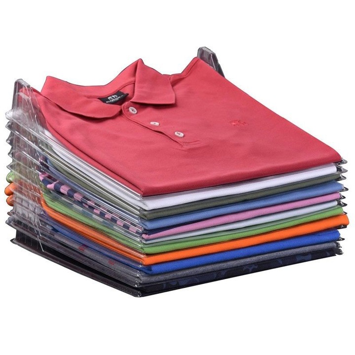 Органайзер за 10 тениски / ризи EZTAX Slim от прозрачна пластмаса