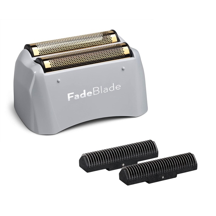 Резервни 2 ножчета и защитно фолио FadeBlade® Skin Safe електрическа самобръсначка, Titan Gold Hypoallergenic