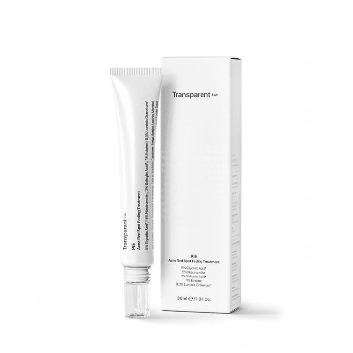 Локална терапия на червени белези след акне с AHA, ниацинамид и BHA, 30 ml, Transparent Lab