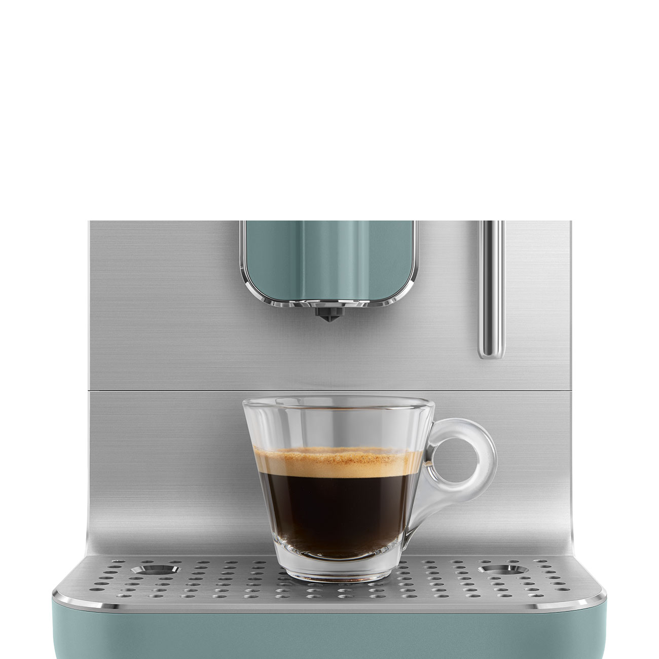 Aparat automat de cafea espresso BCC02EGMEU, verde pastel mat, cu sistem de spumare, Smeg