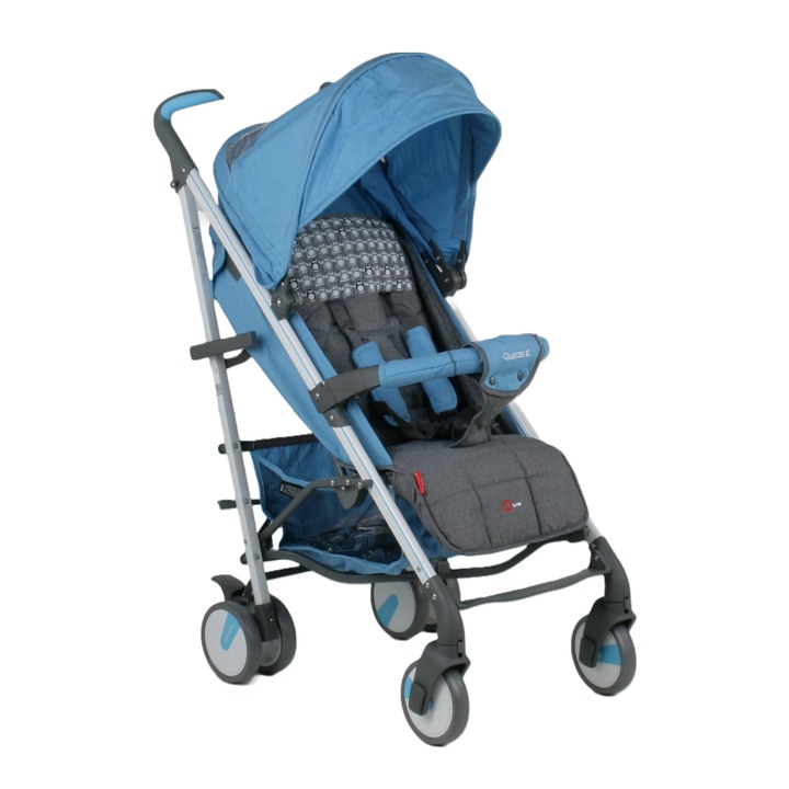 Carucior sport cu cadru din aluminiu Adamex Quatro Evo, 6-36 luni, Turquoise