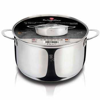 Oala cu capac, BERLINGER HAUS, 26 cm, Argintiu