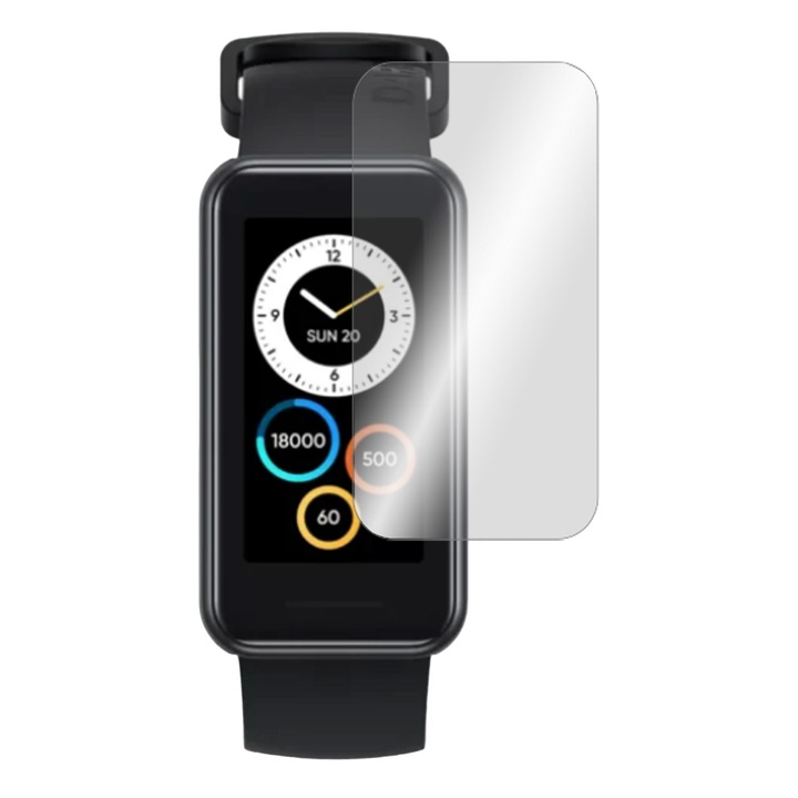 Folie protectie ecran Smartwatch, Hidrogel, Compatibil cu Realme Band 2, Transparent