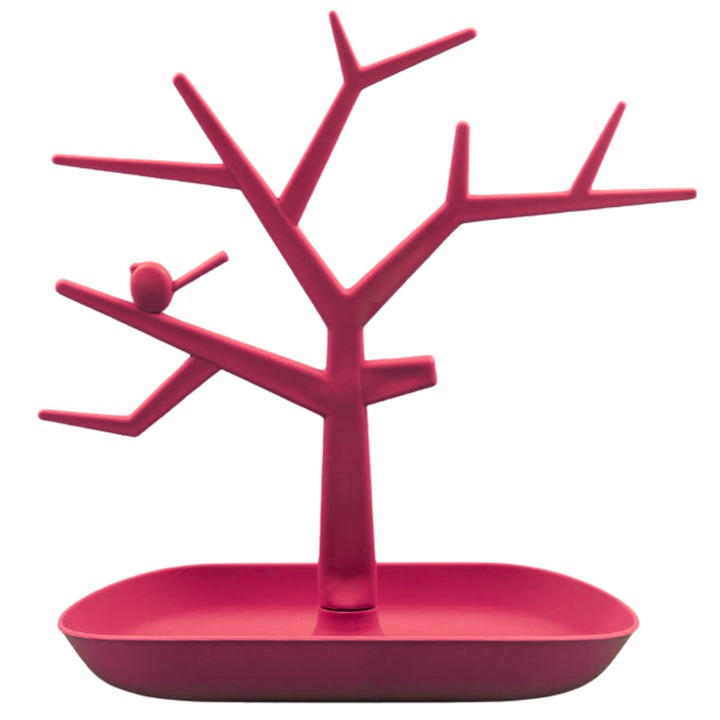 Suport Pentru Bijuterii, 23x11,5x28 cm, Fabricat Din Plastic De Inalta Calitate, Design Compact, Aspect Estetic, Montaj Usor, Materiale De Inalta Calitate, Manopera Solida, Roz