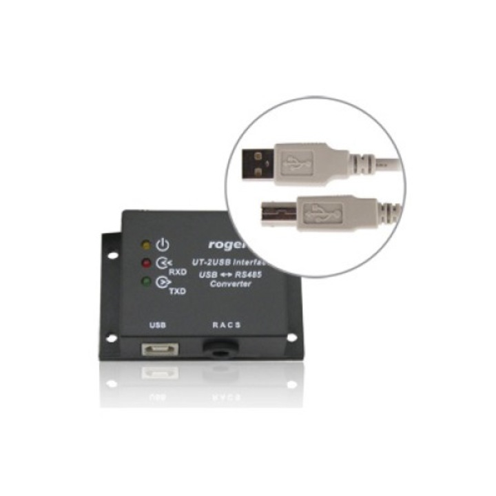 Interfata acces USB UT-2, ROGER+RACS+4, 68 x 45 x 23 mm, Negru