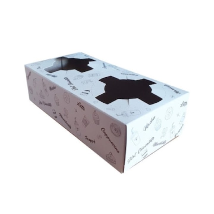 Set suport 2 pahare city din carton, 100 buc