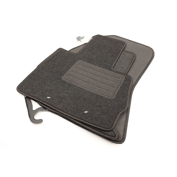 Комплект стелки за автомобил Petex, За BMW Х5 Е53 (1999-2006), Мокет / Текстил, Черен, 4 броя