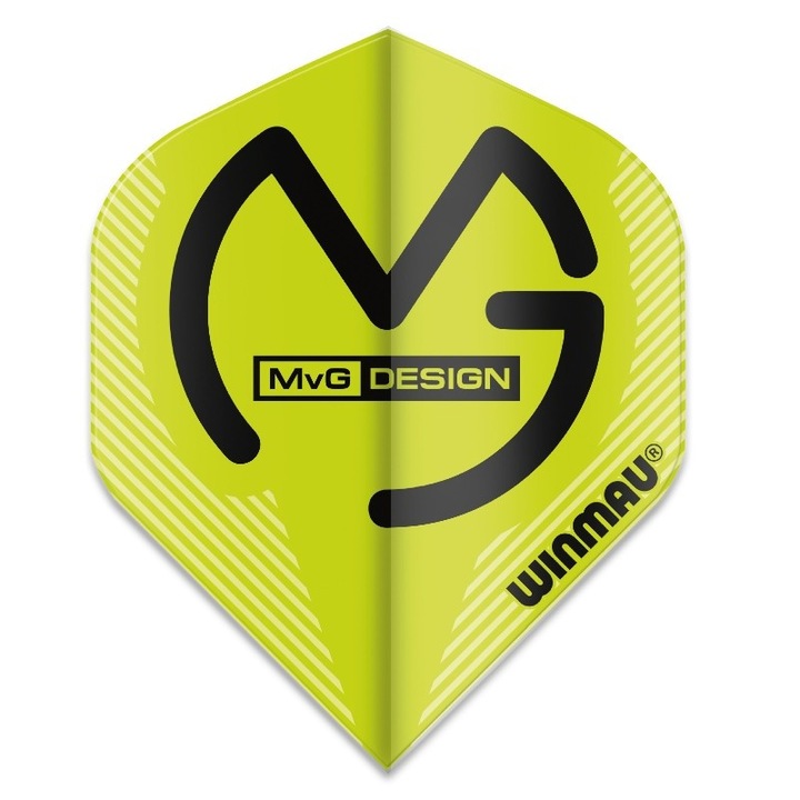 Set 3 fluturasi Darts Winmau Mega 75 Standard - MVG Green