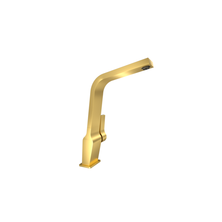 Смесител Teka Icon ICC 915 116030006, Кухненски, Висок и въртящ се чучур, Стоящ, Цвят месинг