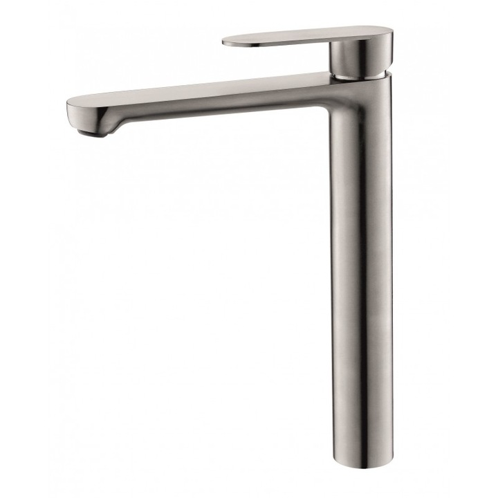 Смесител Inter Ceramic Марсилия ICF 111321BS, За умивалник, Висок чучур, Цвят инокс