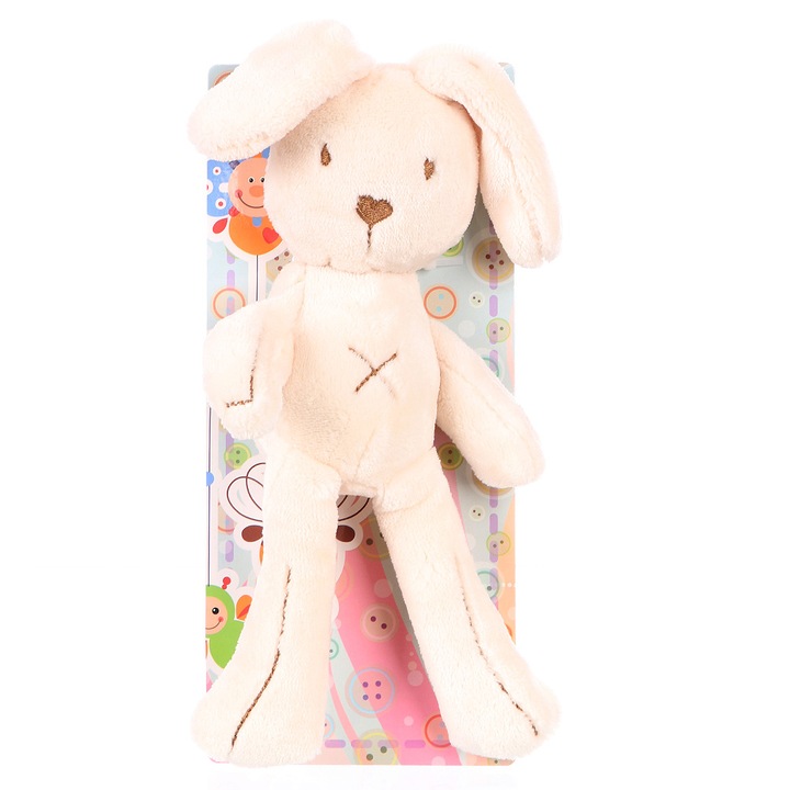 Плюшено зайче - бежово - 26 см