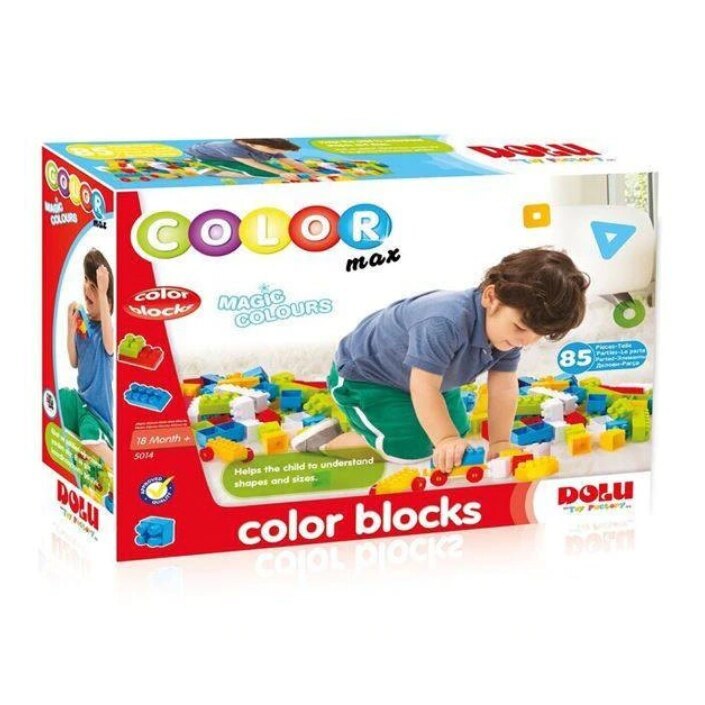 Set Cuburi colorate de construit - 85 piese CTO2022 - eMAG.ro