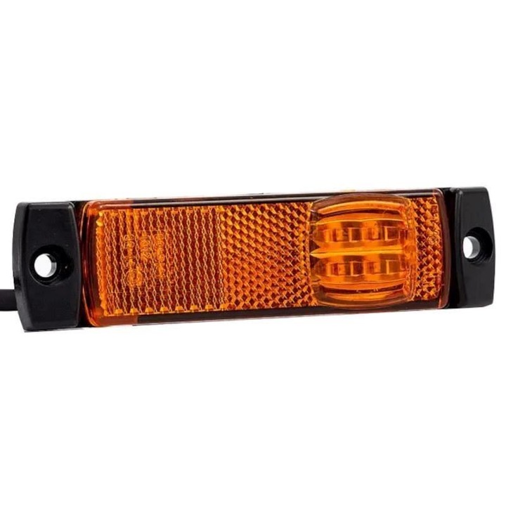 Lampa gabarit 100x32, LED, galbena, cu suport cu 2 urechi, 12-36V, FT-018/z Fristom