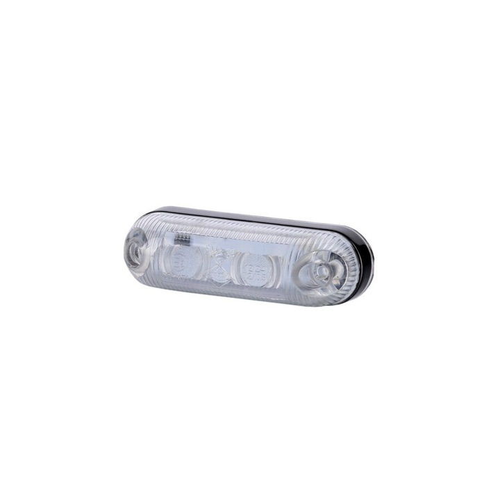 Lampa gabarit, Horpol, ovala cu suport, marcaj frontal, LED alb, alimentare 12/24V