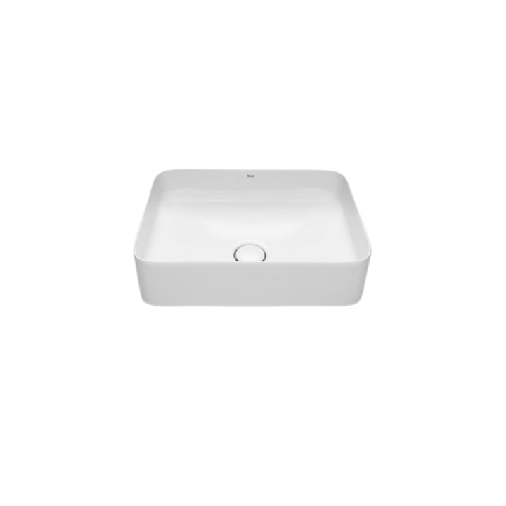 Lavoar ceramic, Roca, Inspira Square, pe blat, 50x37x14 cm