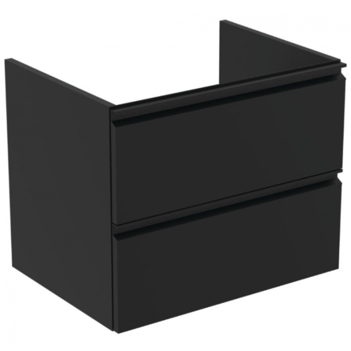 Шкаф за баня Ideal Standard Tesi, С две чекмеджета, 60х49х44, Черен