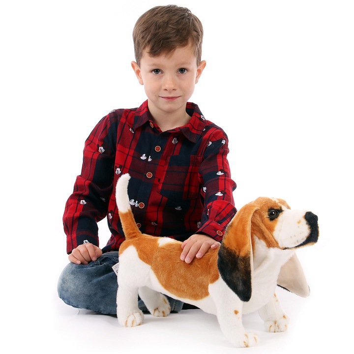 Скип - плюшен басет хрътка - 40 см