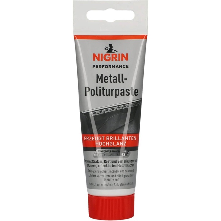 Pasta lustruire metal, Nigrin Performance, 75 ml
