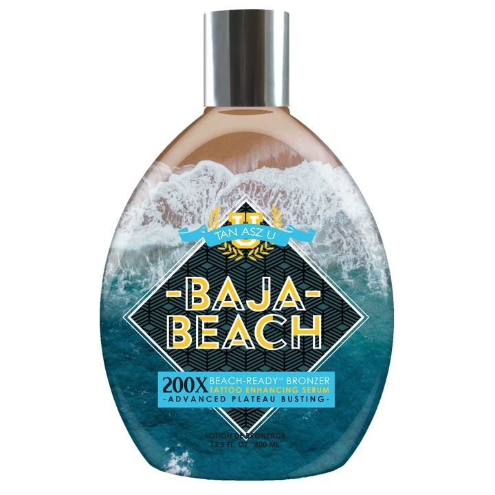 Крем за тен за солариум Tan Asz U, Baja Beach, С подсилени бронзанти, С меланин, Защита на татуировки, 400 мл