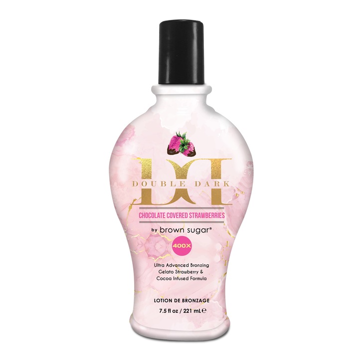 Szolárium krém barna cukor, csokoládéval bevont eper 400X, ultrasötét bronzosító, Strawberry Chocolate,221 ml