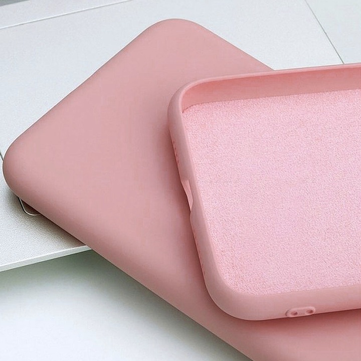 Szilikon tok Samsung Galaxy A13 5g-hez, szilikon TPU és mikroszálas belső, ultra biztonságos kamera, Protect Tech, rózsaszín