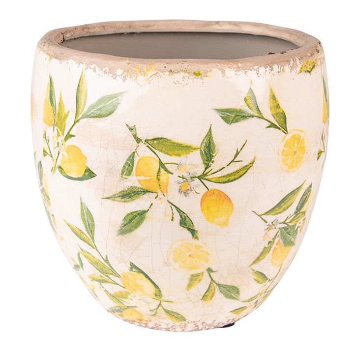 Комплект от 2 керамични саксии Lemon 13x12 см