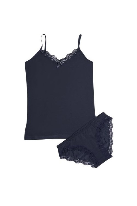 Памучно бельо, потник и гащички черни